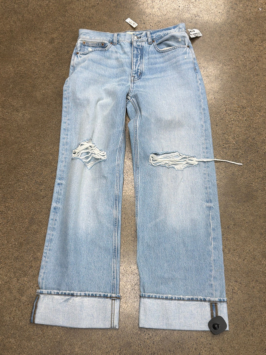 Jeans Wide Leg By Madewell In Blue Denim, Size:2