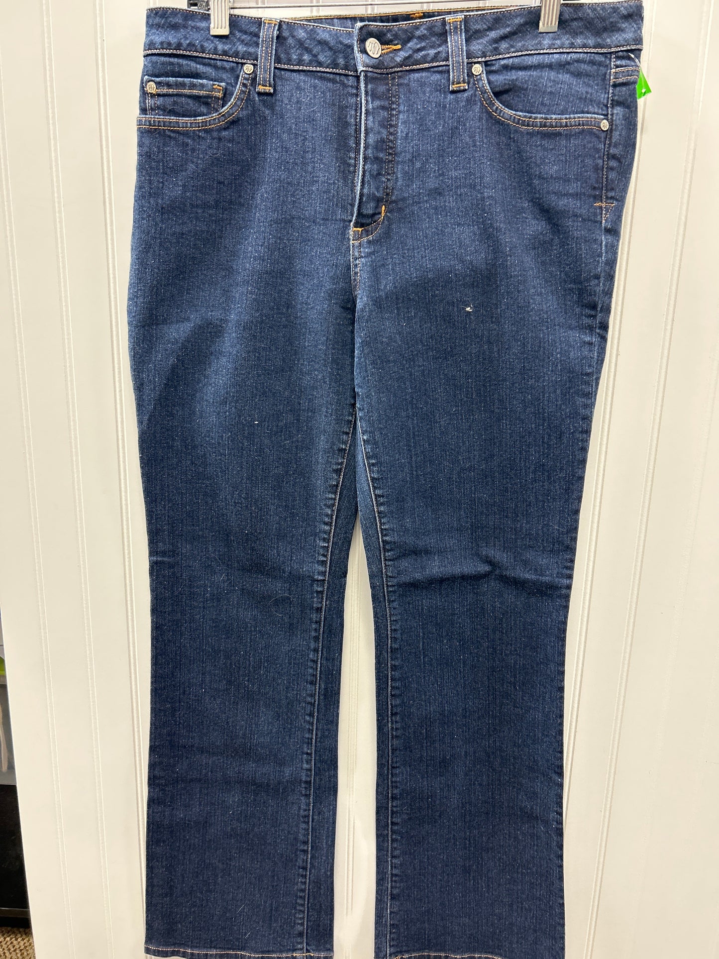 Jeans Straight By Miracle In Blue Denim, Size:14