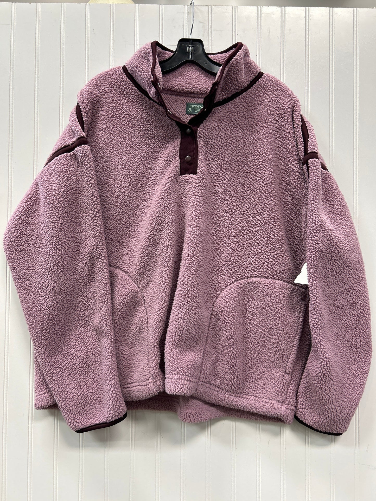Athletic Fleece By Terra & Sky In Purple, Size:1X