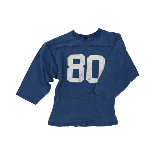 Top 3/4 Sleeve By Zara In Blue, Size:L
