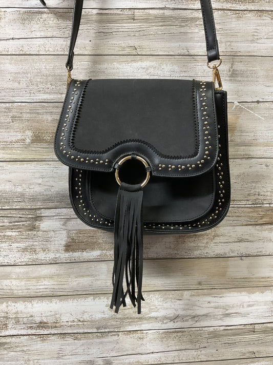 Handbag By Clothes Mentor In Black & Gold, Size:Small -as is