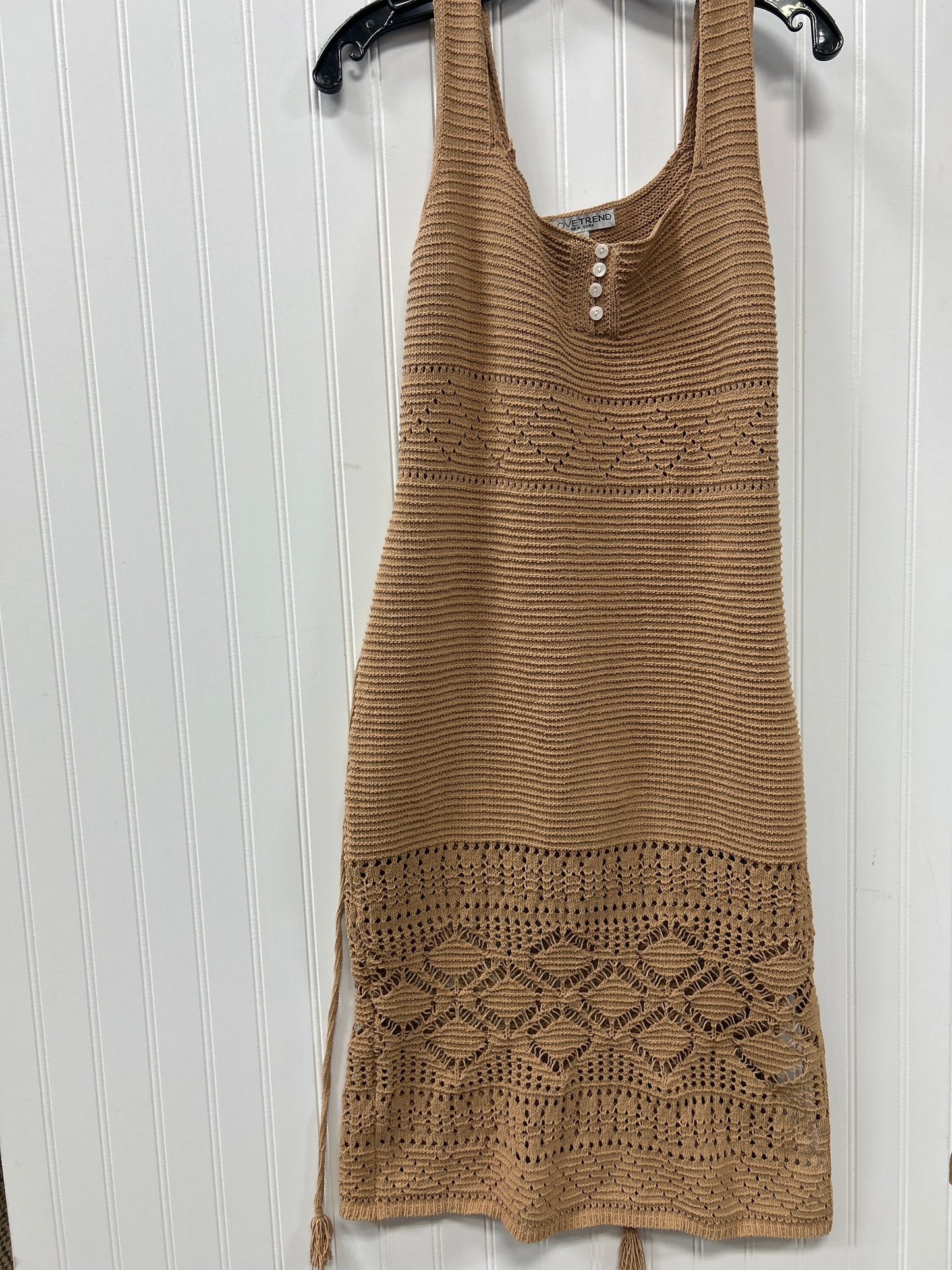 Dress Casual Midi By Clothes Mentor In Tan, Size:Xl