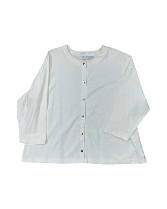 Cardigan By Studio Works In Cream, Size:3X