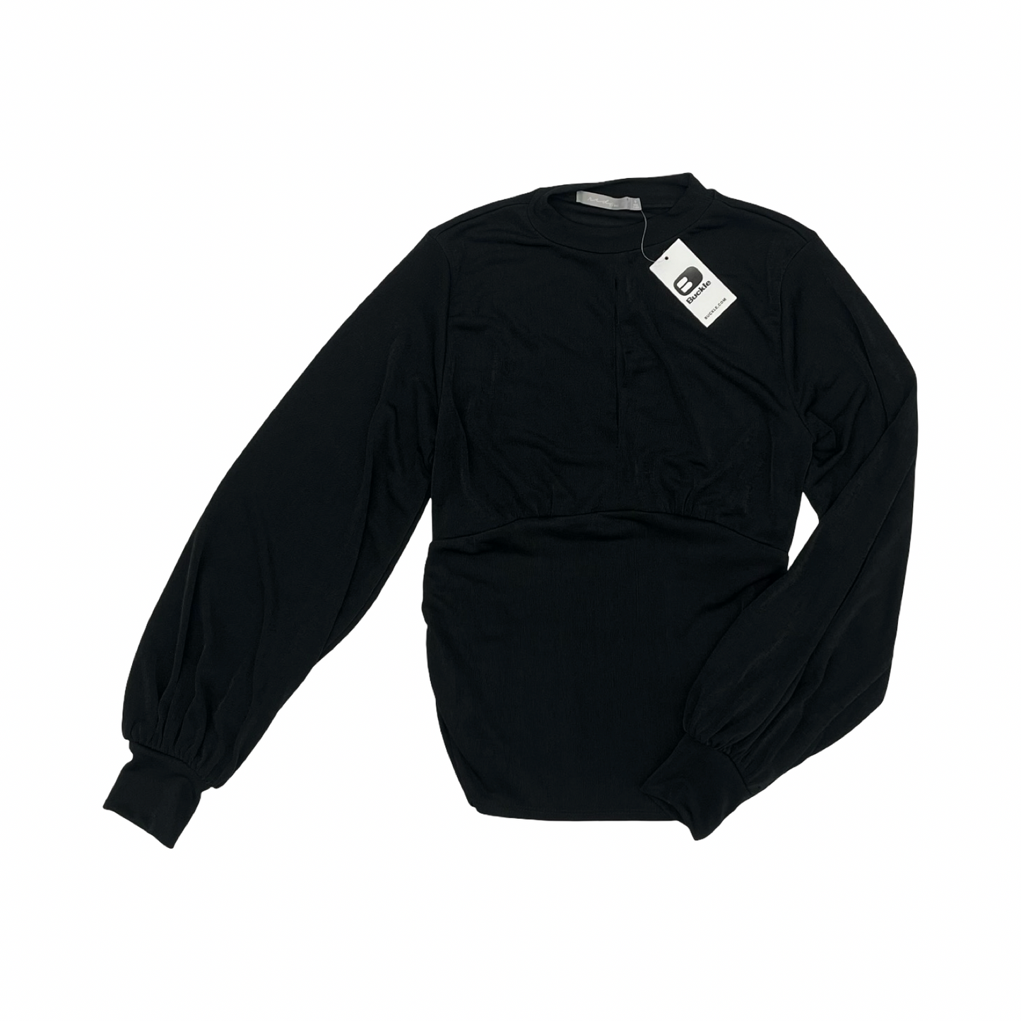 Blouse Ls By Bke In Black, Size:S