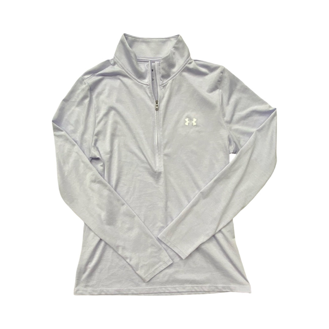 Athletic Top Ls Collar By Under Armour In Purple, Size:M