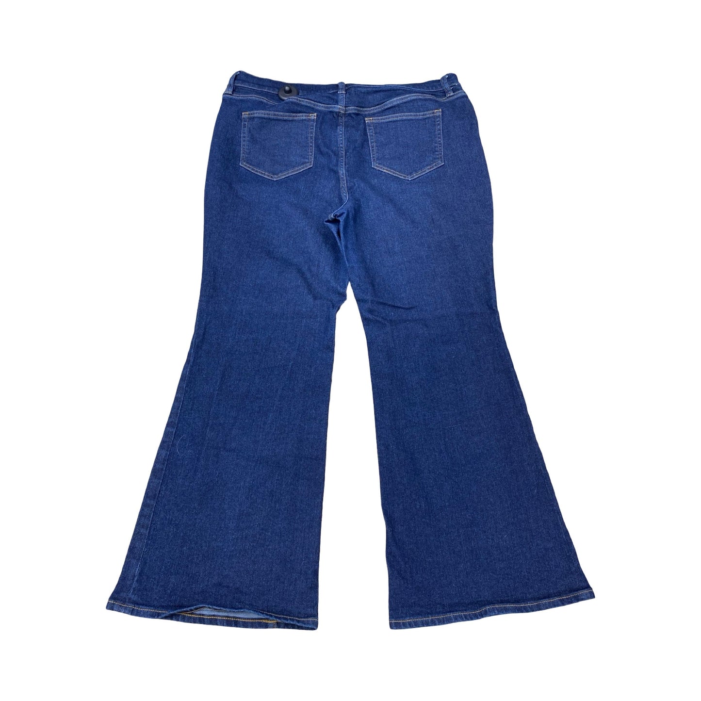 Jeans Flared By Lands End In Blue, Size:18