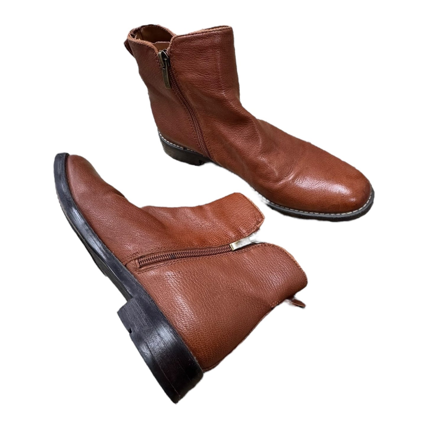 Boots Ankle Heels By Franco Sarto In Brown, Size:8.5