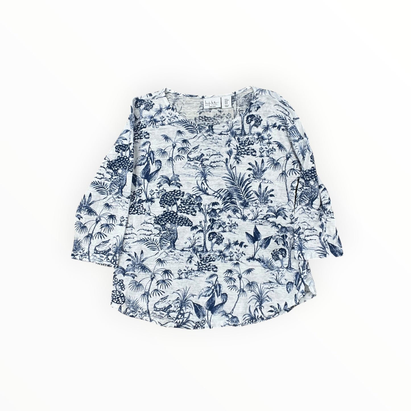 Top Ss By Nicole Miller In Blue & White, Size:M