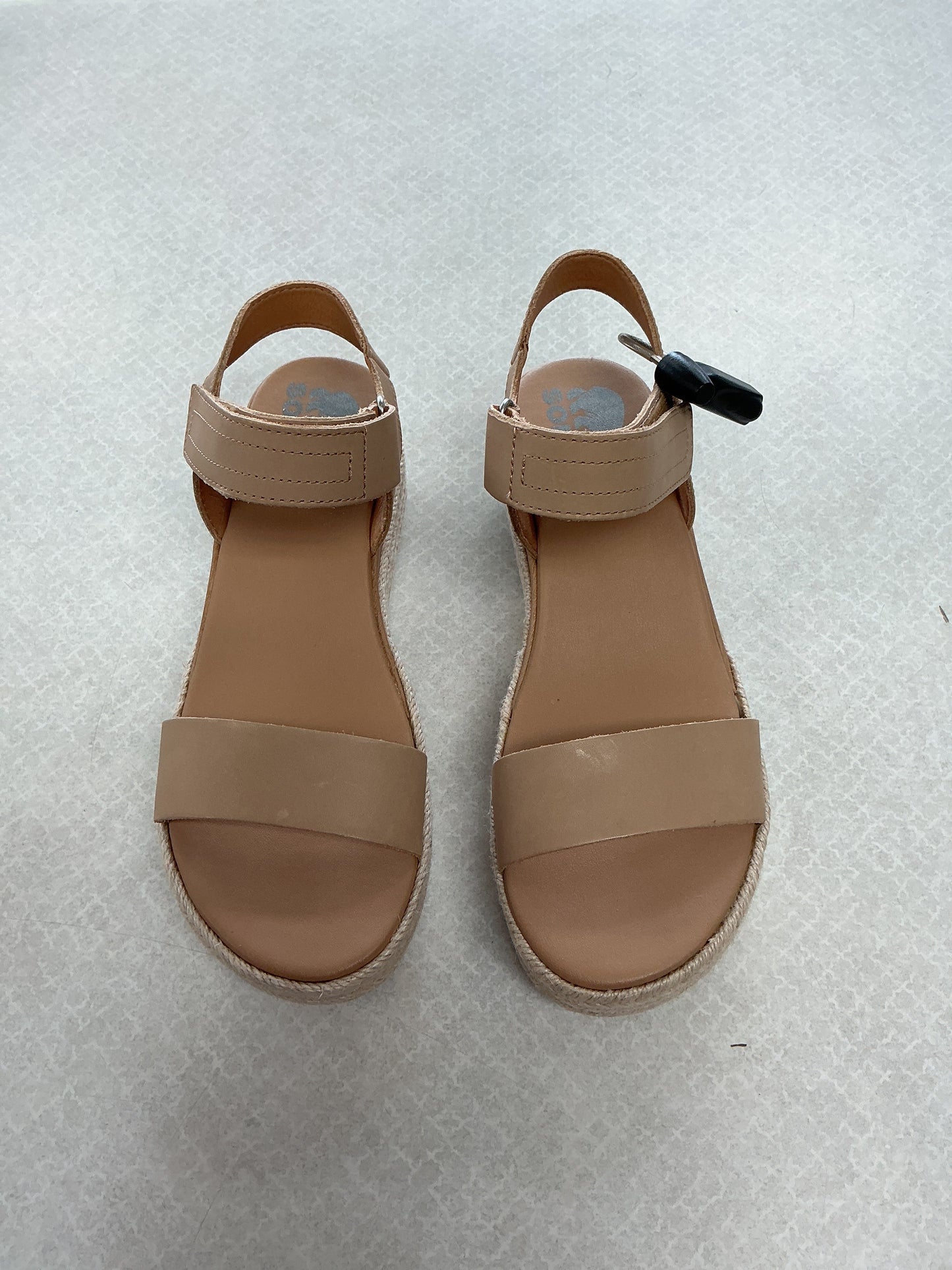 Sandals Heels Platform By Sorel In Tan, Size:7