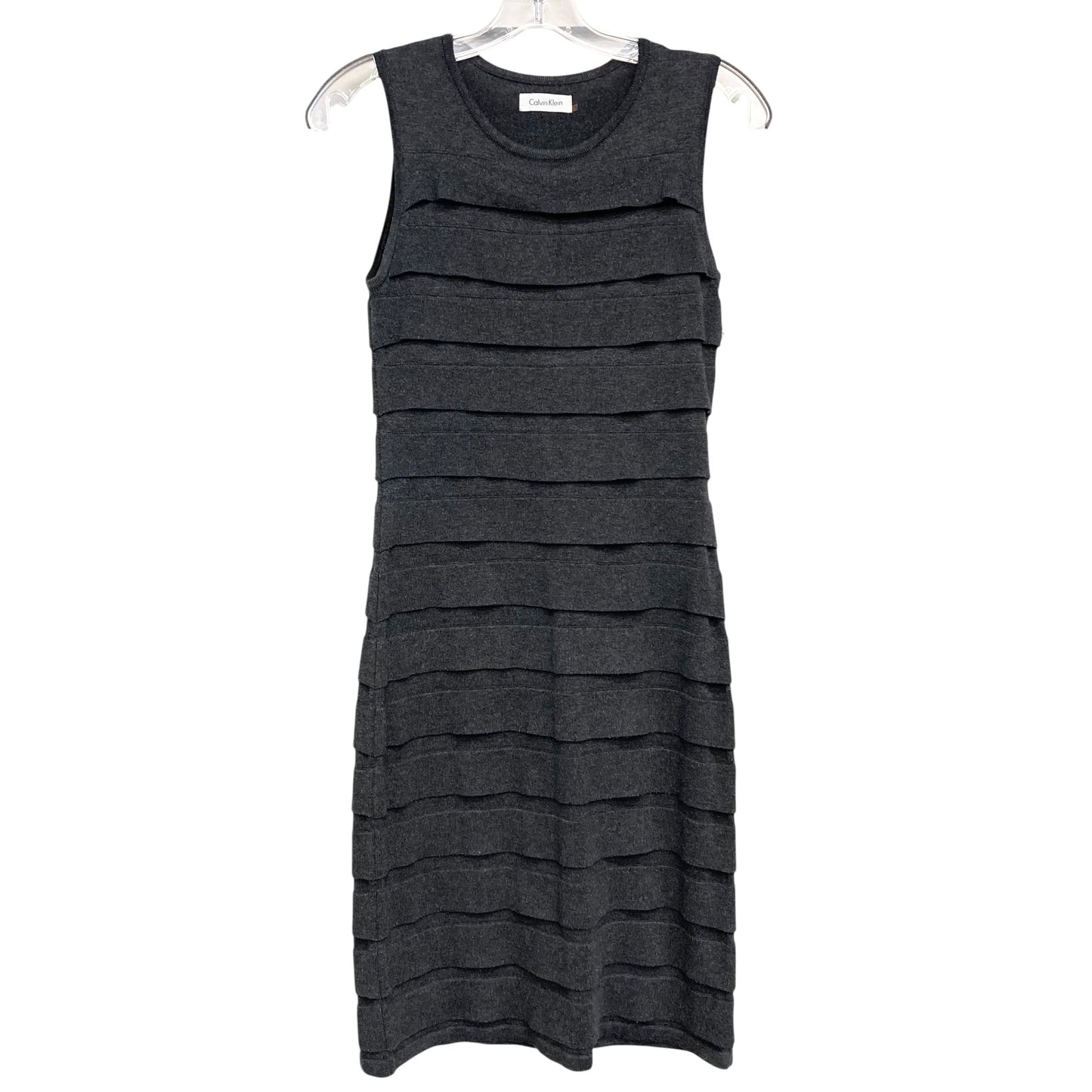 Dress Sweater By Calvin Klein In Grey, Size:S