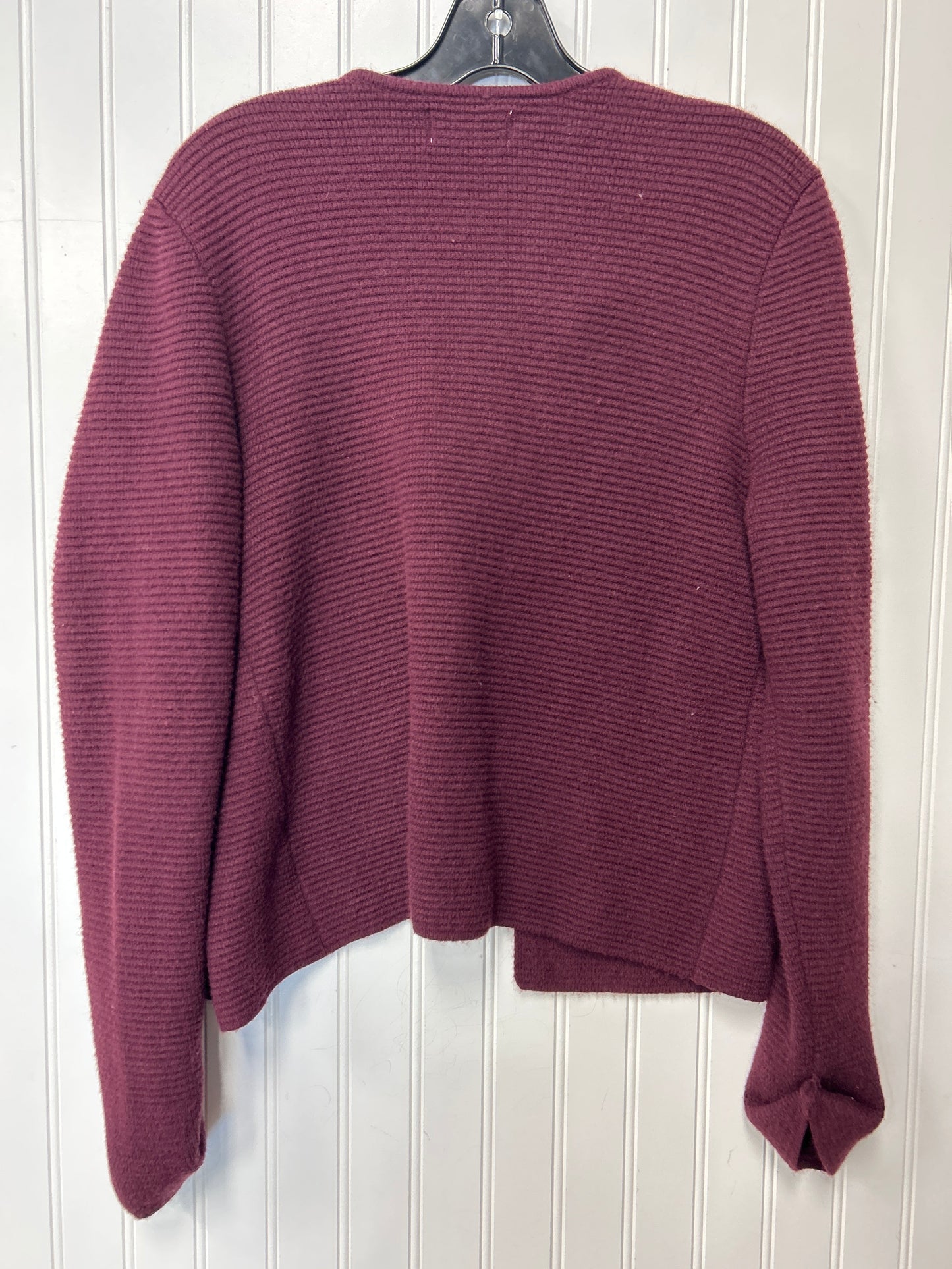 Sweater Cardigan By Elle In Maroon, Size:M