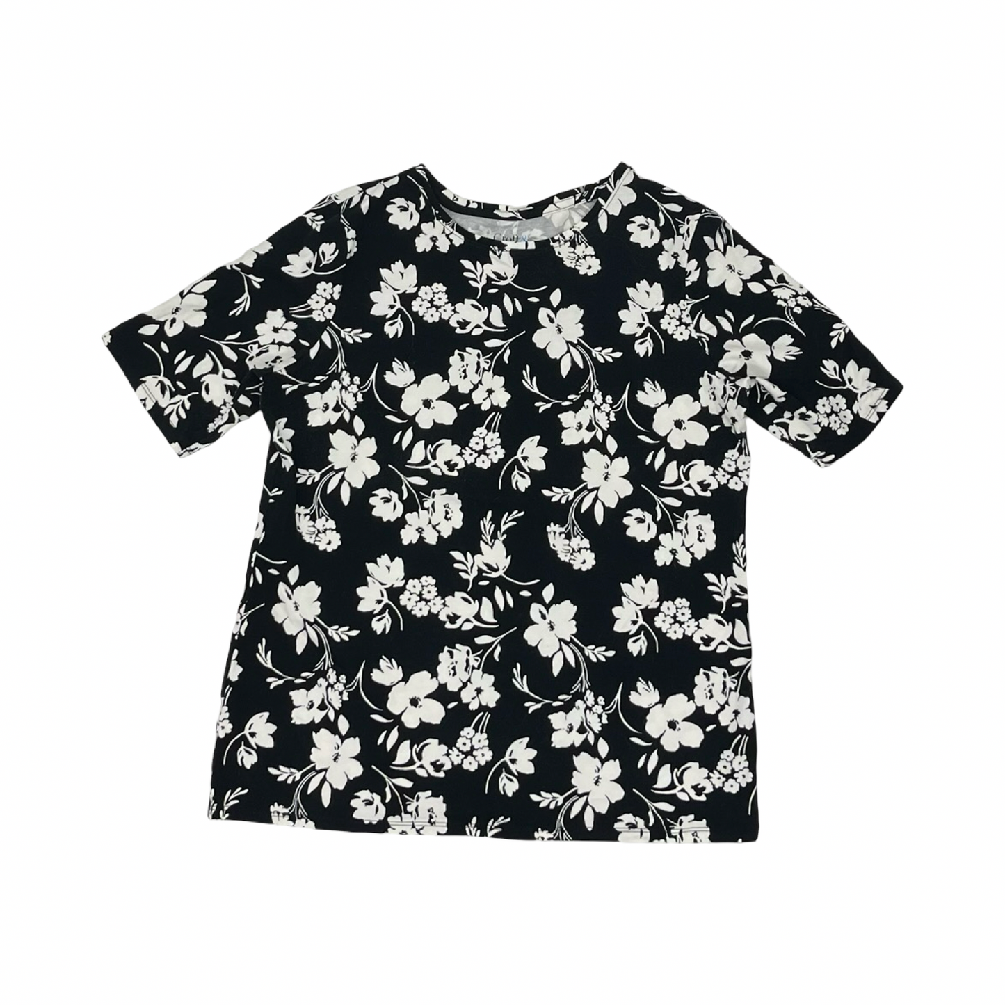 Top Ss By Croft And Barrow In Black & White, Size:S