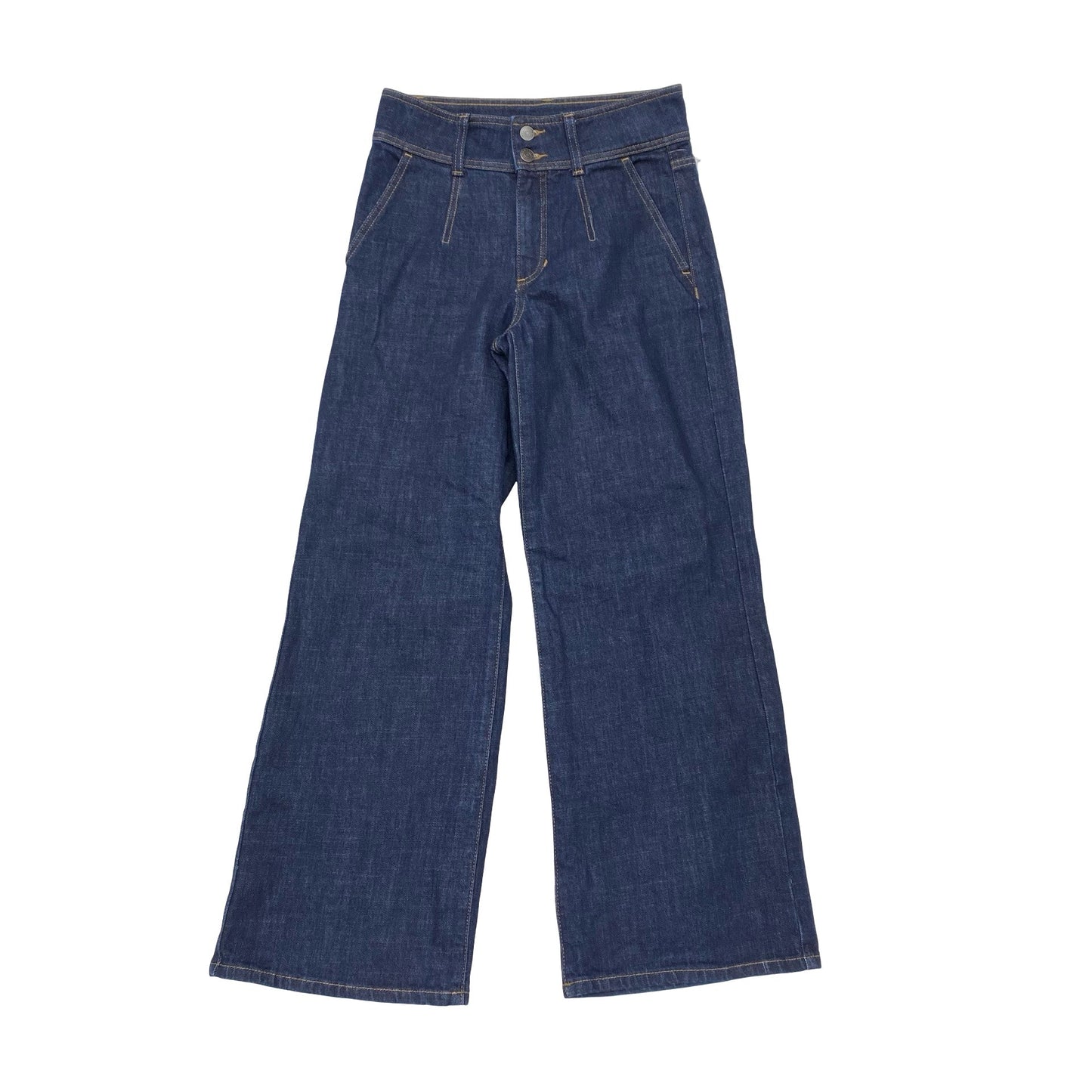 Jeans Wide Leg By Banana Republic In Blue Denim, Size:0