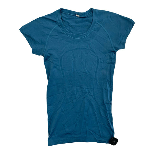 Athletic Top Ss By Lululemon In Blue, Size:4