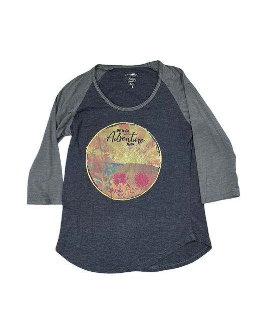 Top 3/4 Sleeve By Natural Life In Grey, Size:S