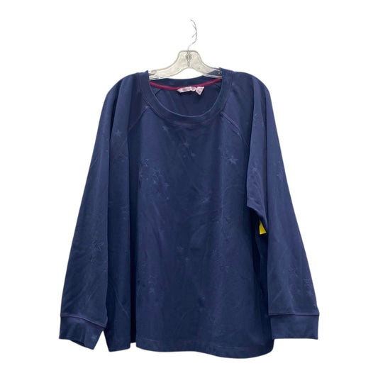 Sweatshirt Collar By Any Body In Blue, Size:2X