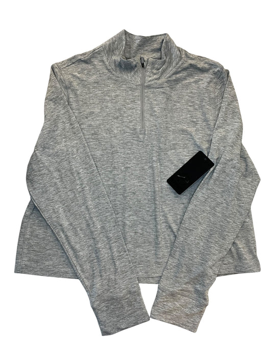 Athletic Top Ls Collar By 90 Degrees By Reflex In Grey, Size:Xxl