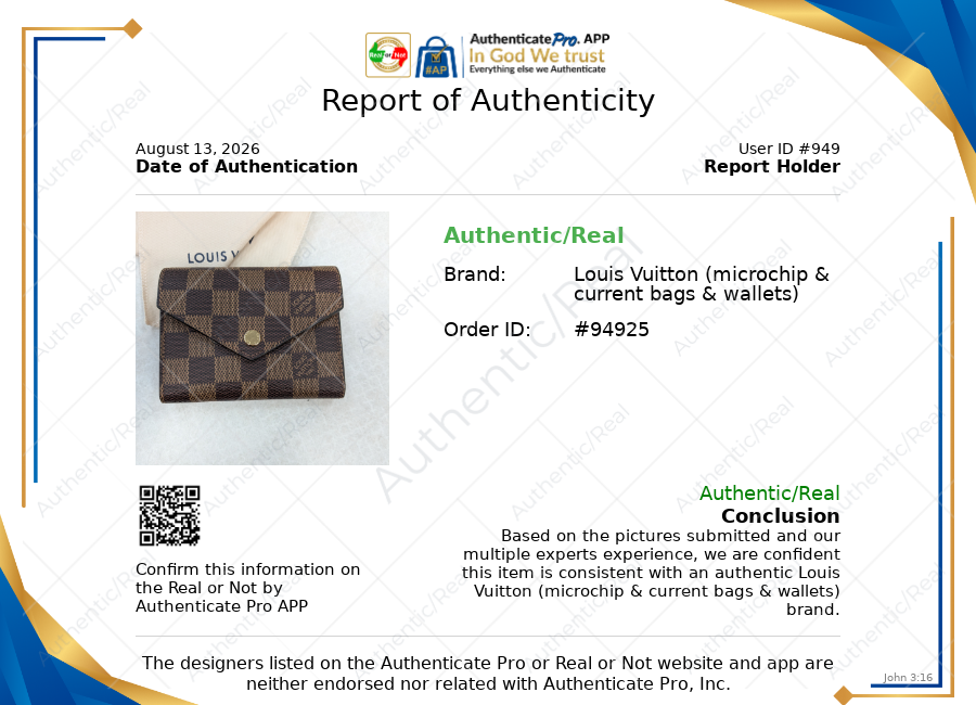 Wallet Luxury Designer By Louis Vuitton In Brown, Size:Small