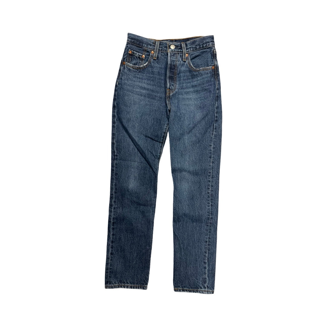 Jeans Straight By Levis In Blue Denim, Size:0