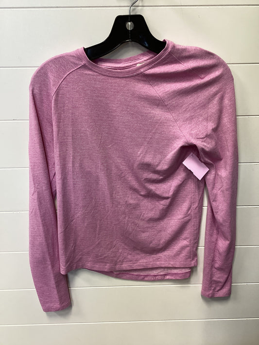 Athletic Top Ls Crewneck By Lululemon In Pink, Size:2