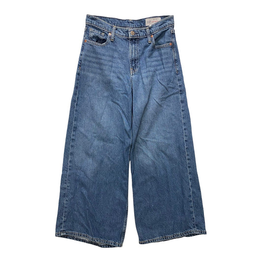 Jeans Wide Leg By Gap In Blue Red & White, Size:0
