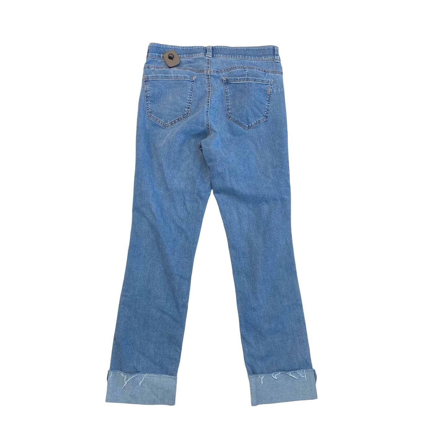 Jeans Straight By Vintage America In Blue Denim, Size:8