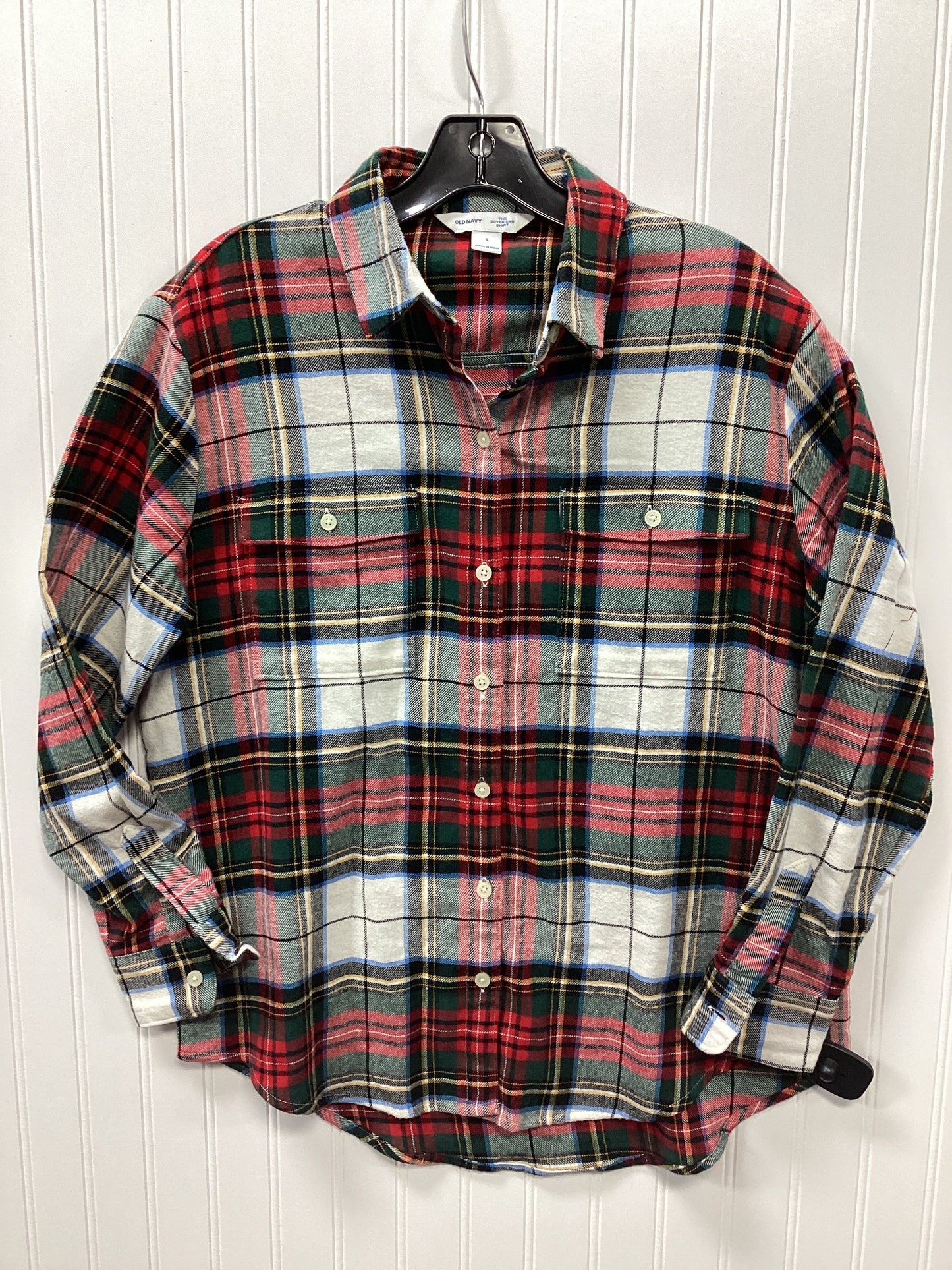 Top Ls By Old Navy In Plaid Pattern, Size:S