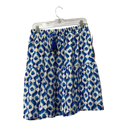 Skirt Mini & Short By Knox Rose In Blue & White, Size:18