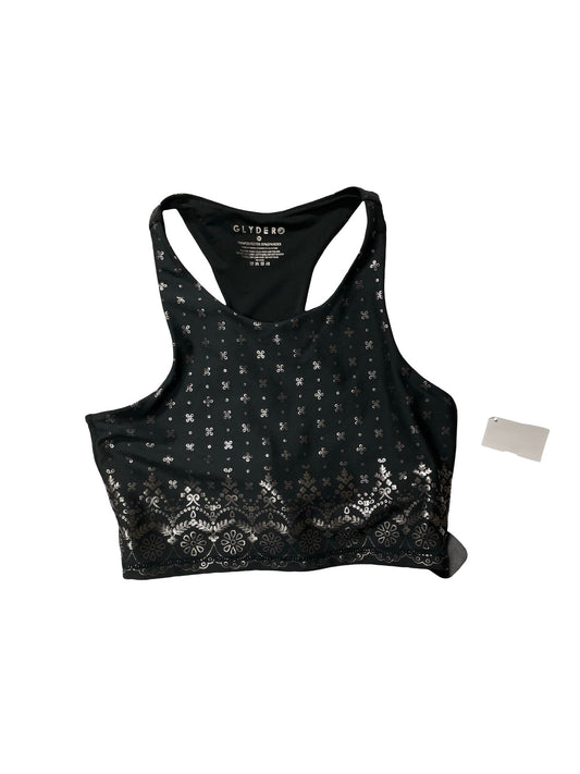 Athletic Bra By Glyder In Black & Silver, Size:M