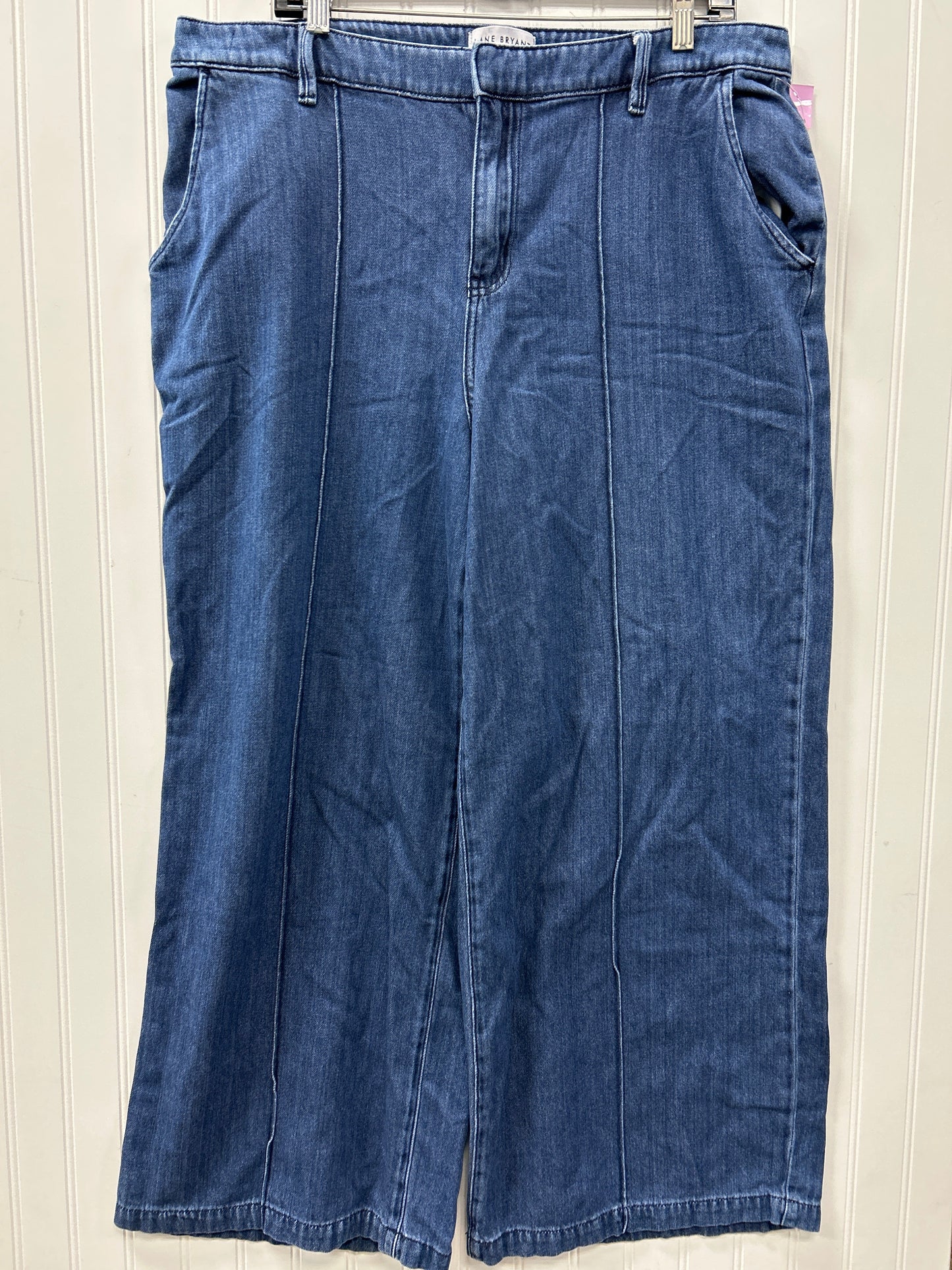 Jeans Wide Leg By Lane Bryant In Blue Denim, Size:16
