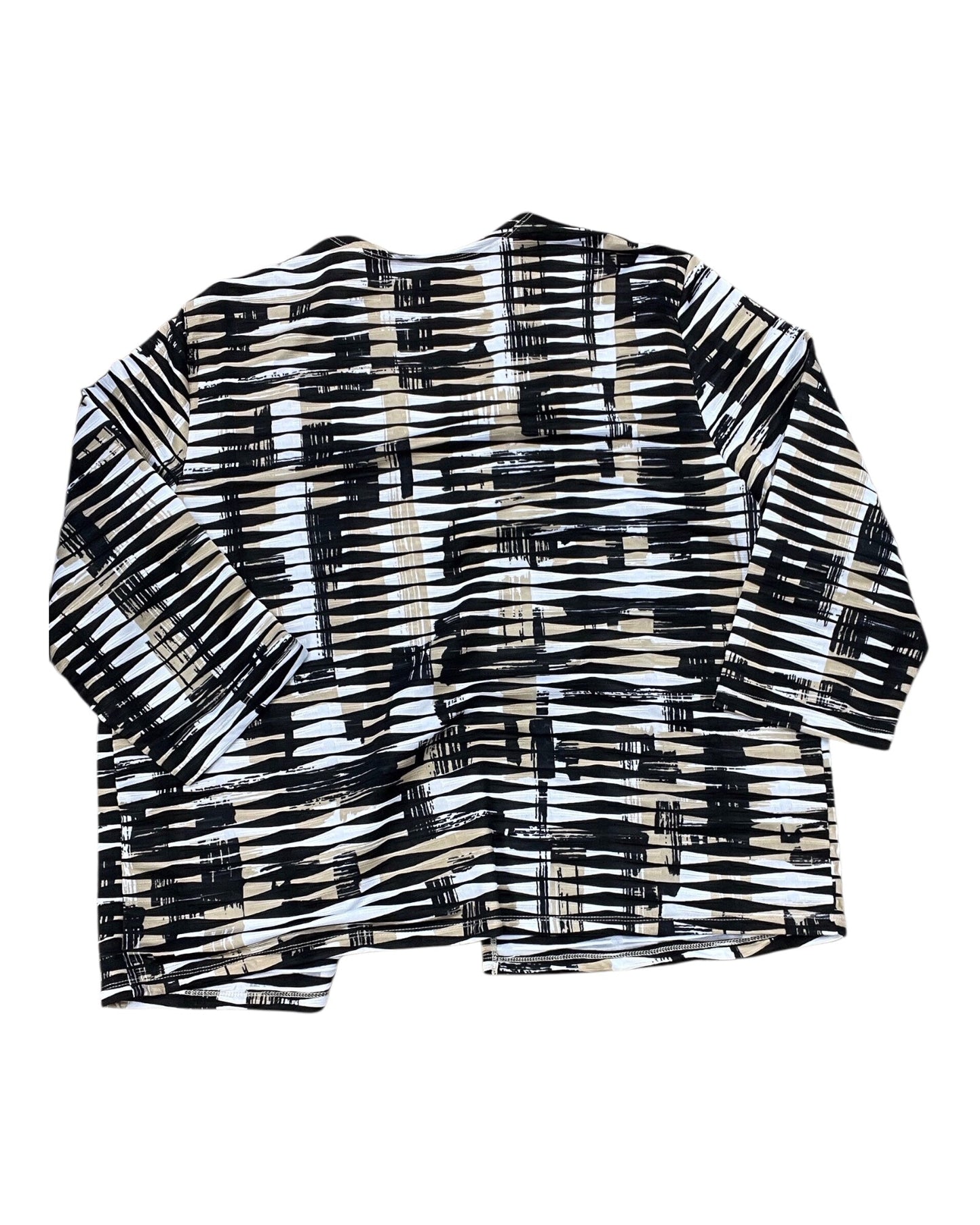 Cardigan By Alfred Dunner In Black & Gold, Size:Xl