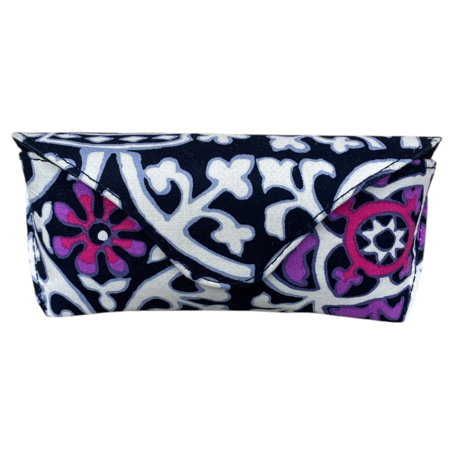 Makeup Bag By Vera Bradley In Purple & White, Size:Large