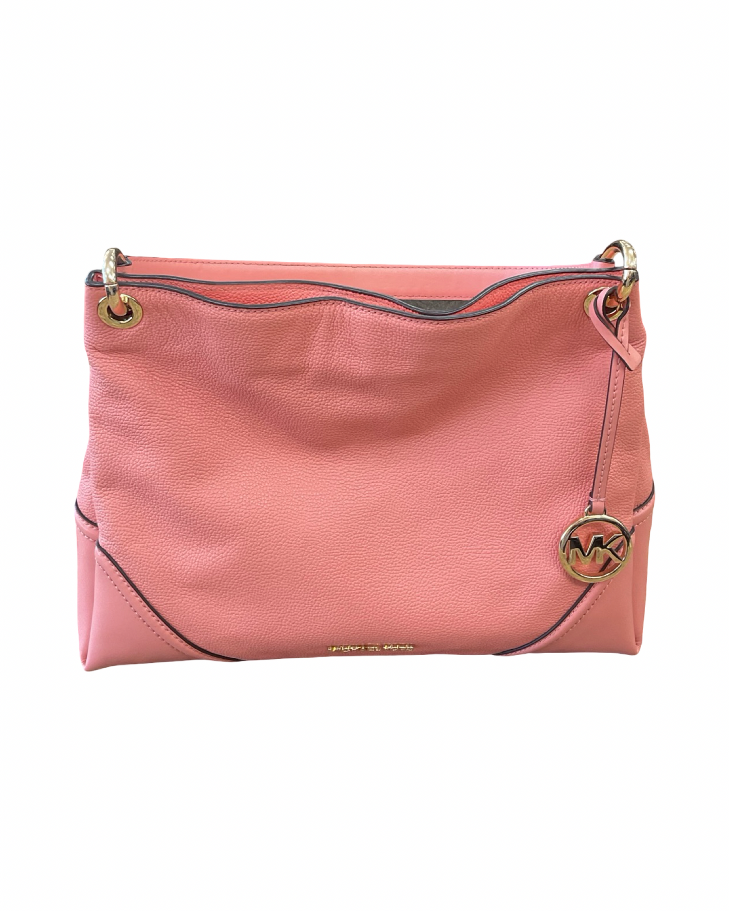 Handbag Designer By Michael Kors In Coral, Size:Medium