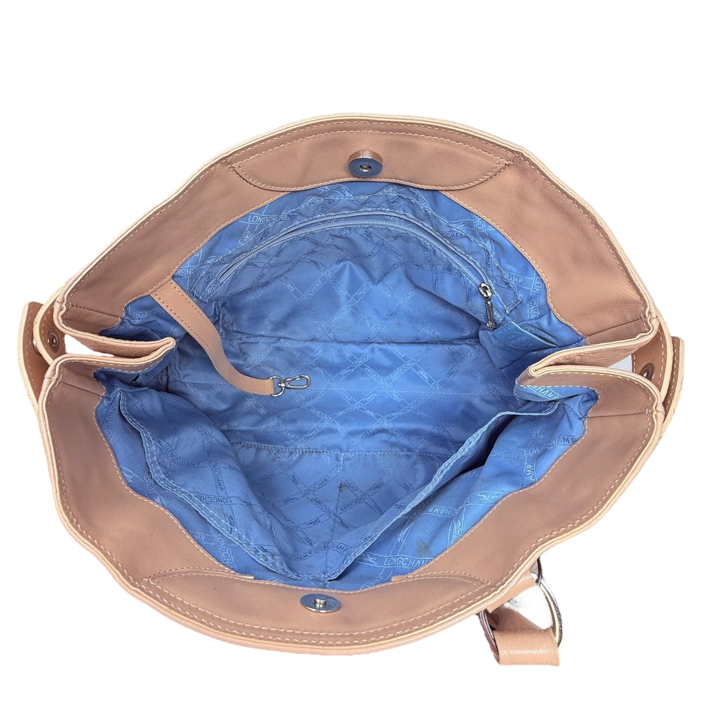 Rodeo Leather Satchel Designer By Longchamp, Size: Medium