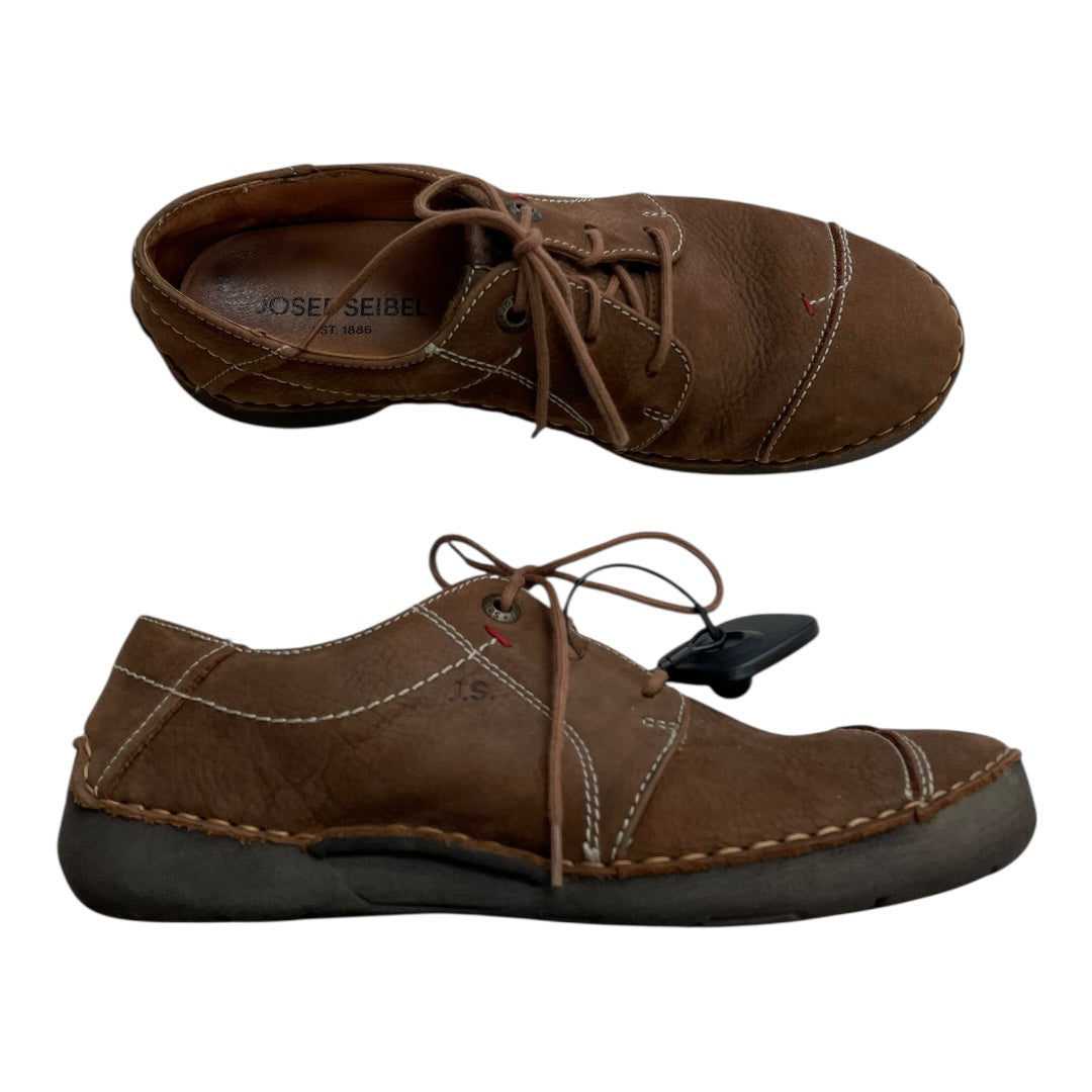 Shoes Flats By Josef Seibel In Brown, Size:10