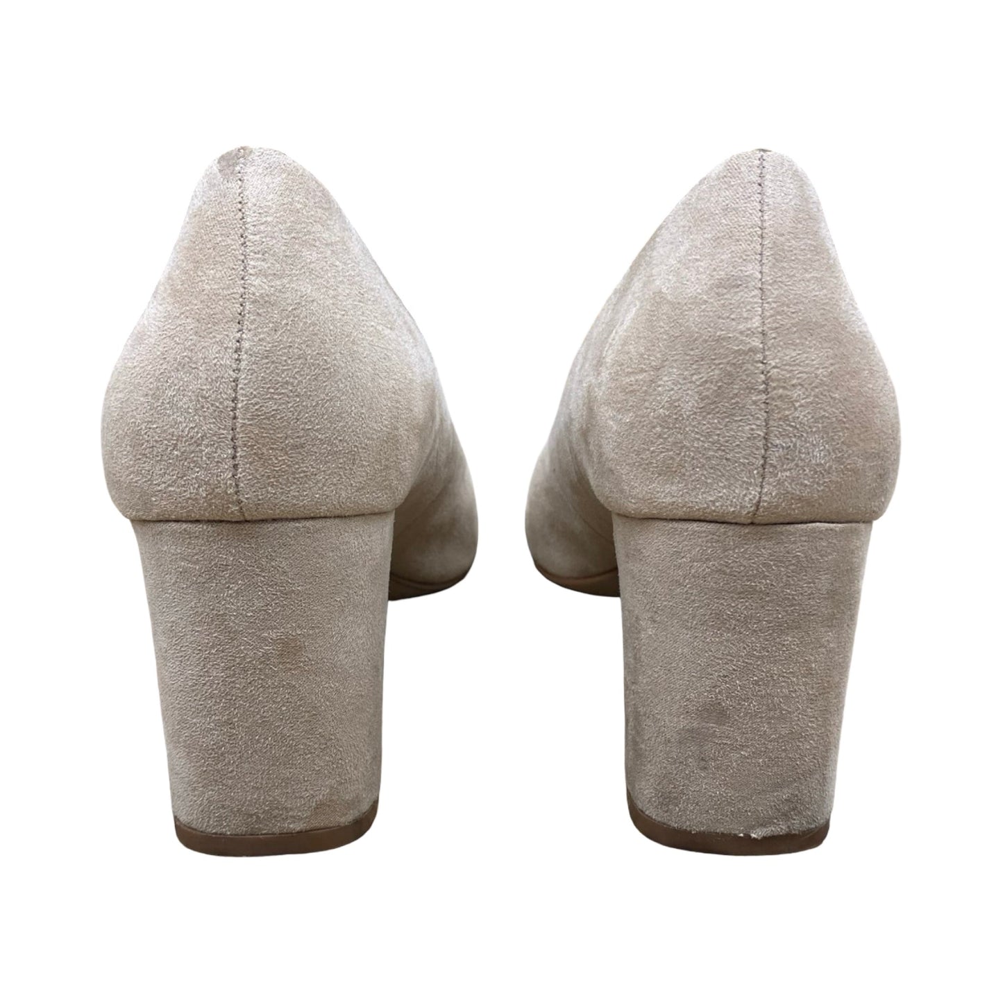 Shoes Heels Block By Kelly And Katie In Beige, Size:7