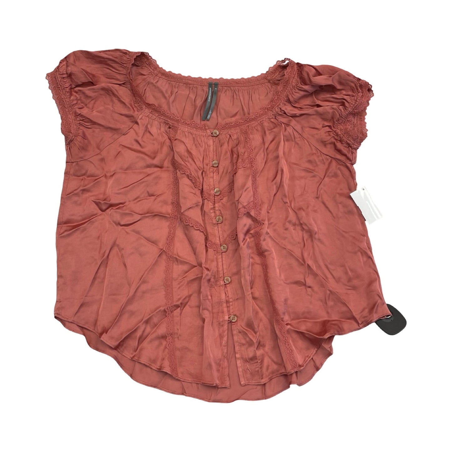 Top Ss By Anthropologie In Peach, Size:S