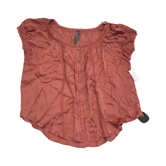 Top Ss By Anthropologie In Peach, Size:S