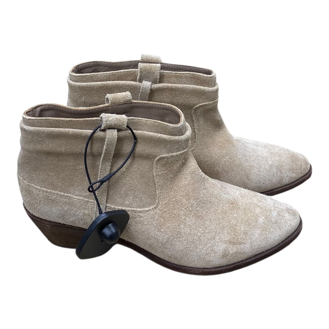 Boots Ankle Heels By Joie In Beige, Size:7.5