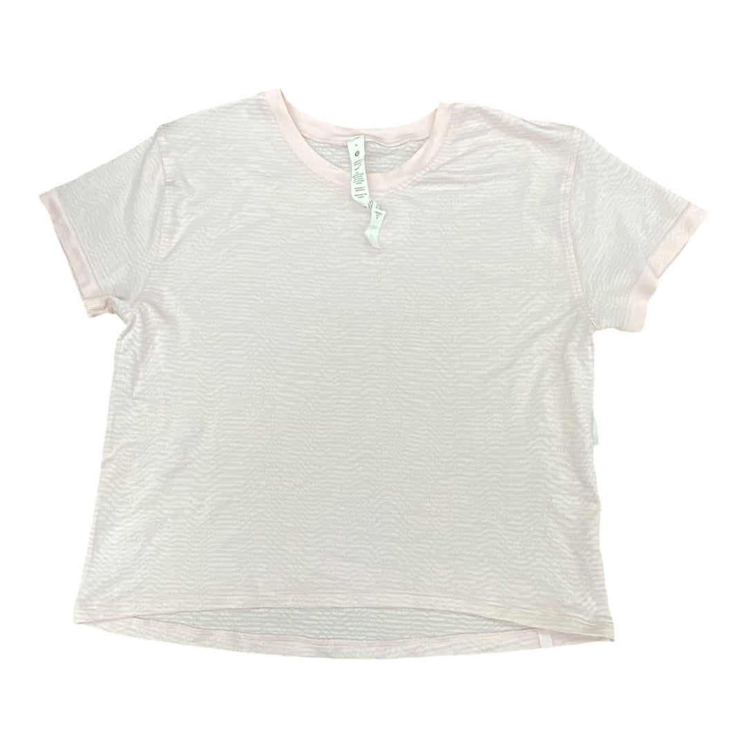 Athletic Top Ss By Lululemon In Pink, Size:6