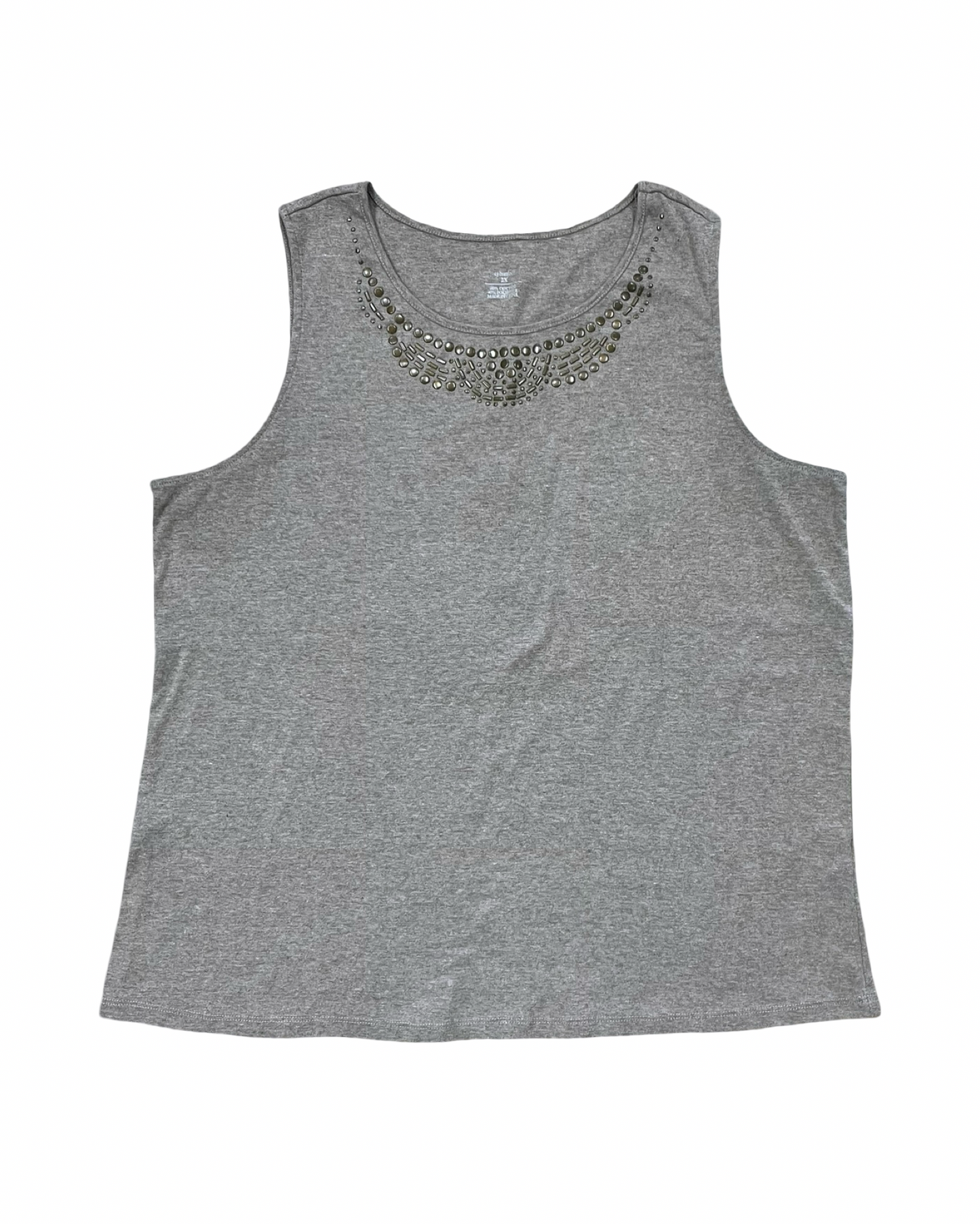 Top Sleeveless By Cj Banks In Brown, Size:2X