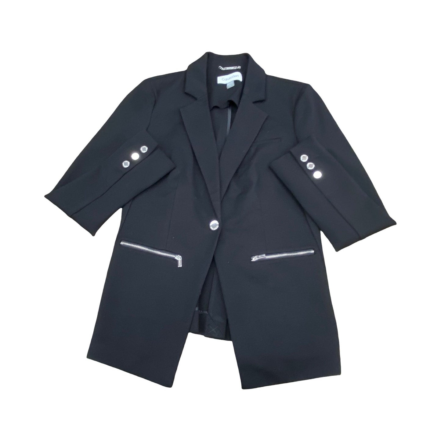 Blazer By Calvin Klein In Black, Size:6