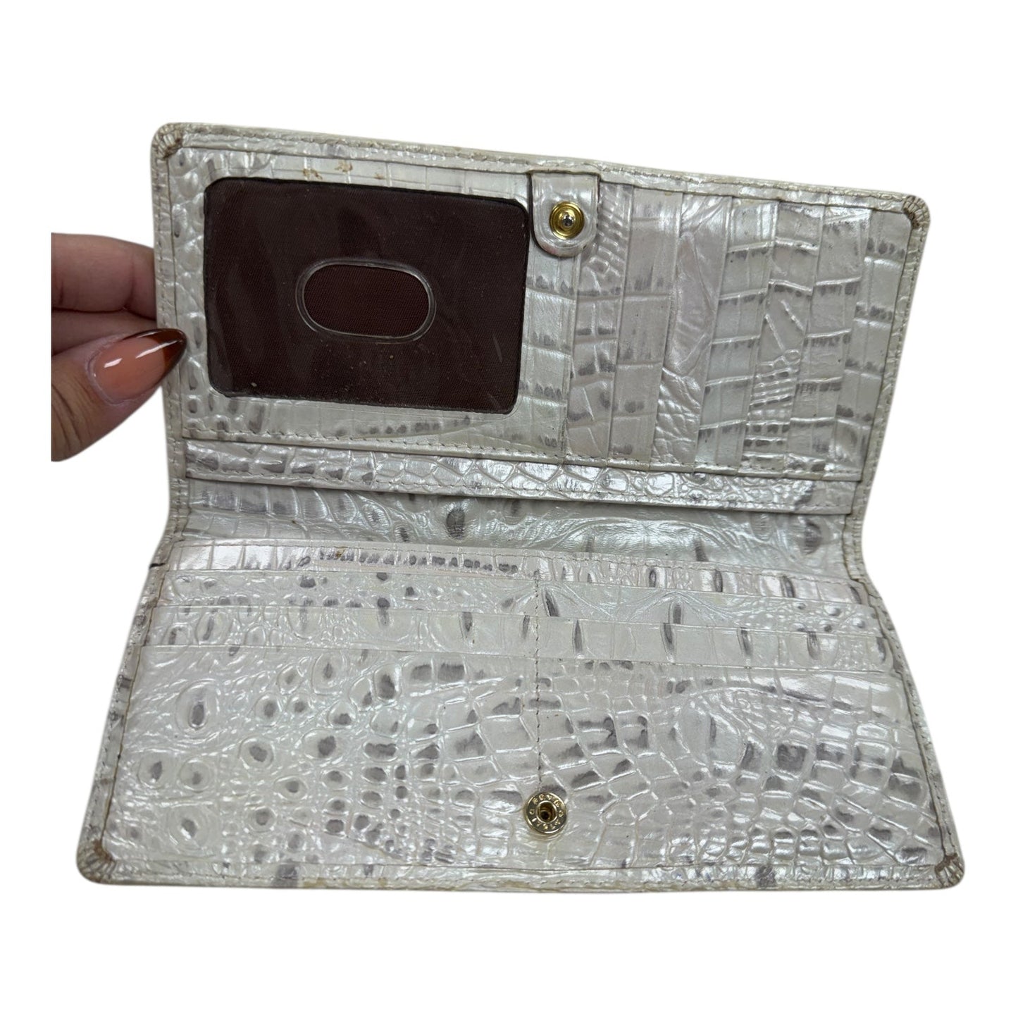 Wallet Designer By Brahmin In Cream, Size:Large