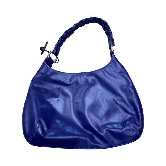 Handbag Leather By Hobo Madison In Blue, Size:Medium (13”x9”)