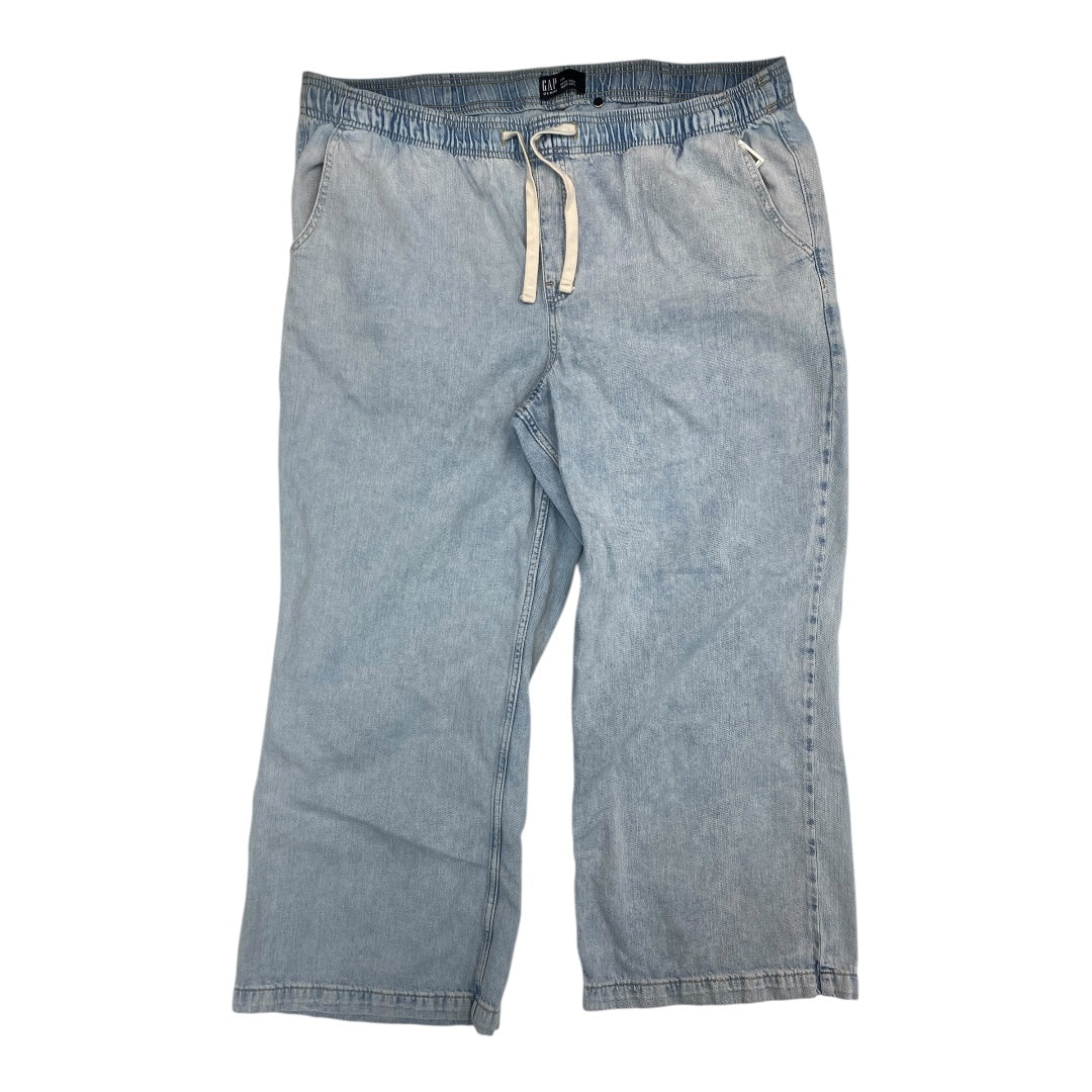 Jeans Wide Leg By Gap In Blue Denim, Size:Xxl