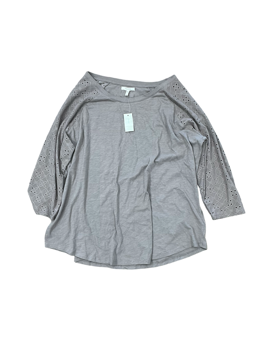 Top 3/4 Sleeve By Maurices In Taupe, Size:1X