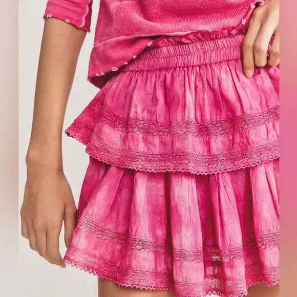Skirt Mini & Short By Loveshackfancy In Pink, Size: L
