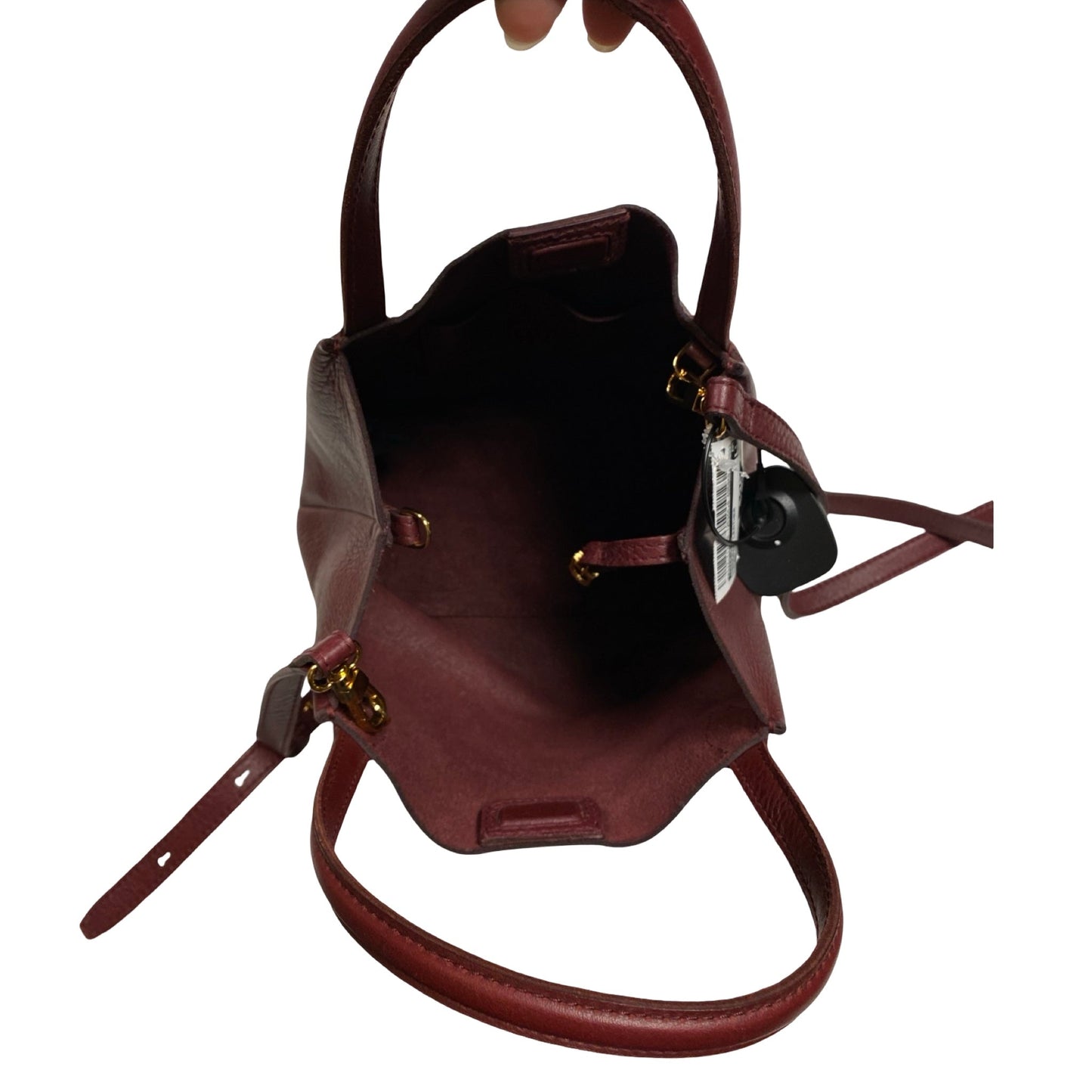 Handbag Leather By Madewell In Purple, Size:Small