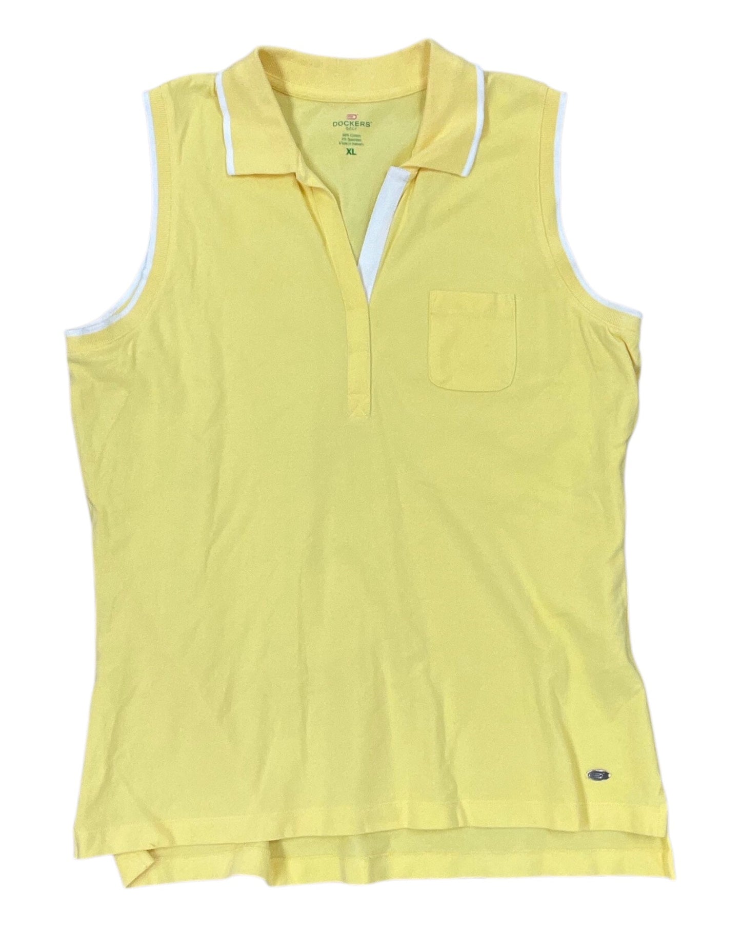 Top Sleeveless By Dockers In Yellow, Size:Xl