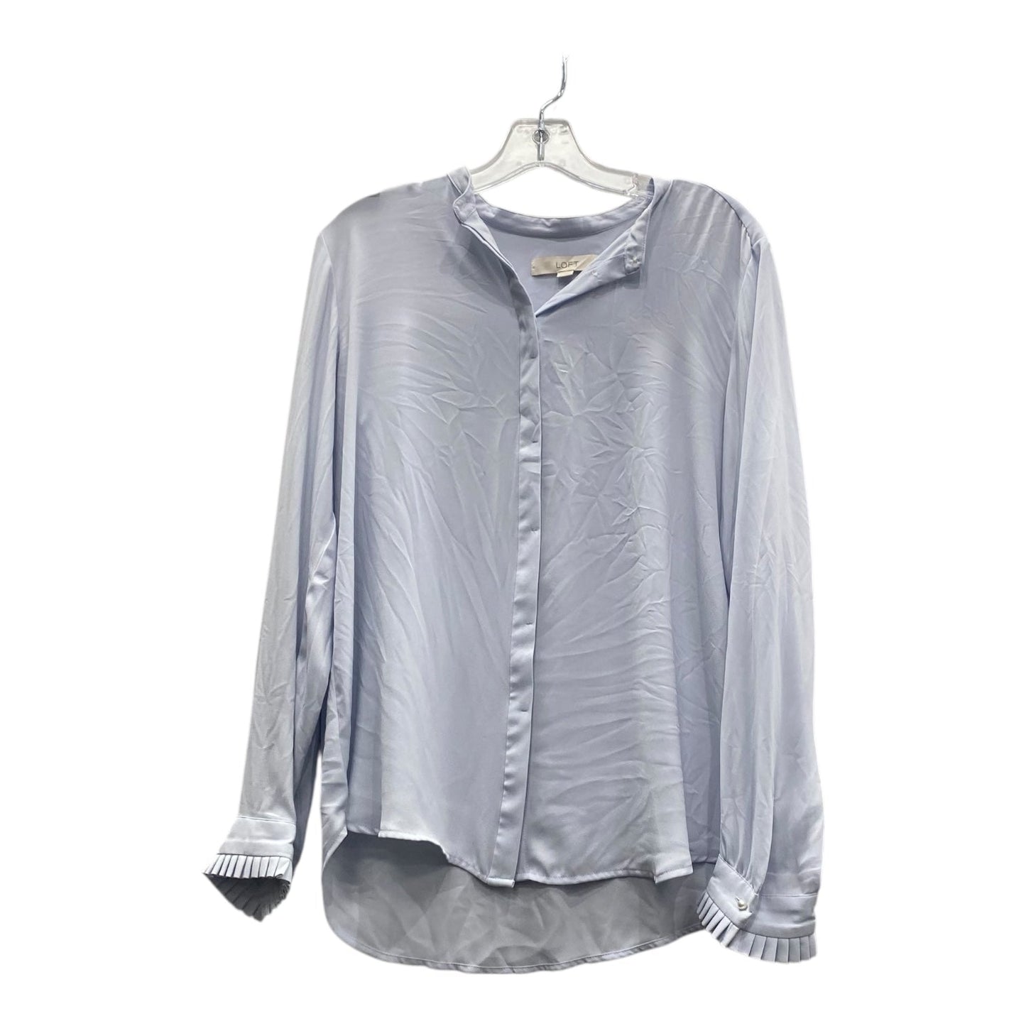 Blouse Ls By Loft In Blue, Size:M